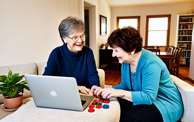 Multigenerational Home - Shared Space & Community**

"A bright and welcoming shared living space in a multigenerational home. Grandparents playing board games with children, a young adult working on a laptop nearby. Warm lighting, comfortable furniture, books and plants. Emphasis on connection and joy. fully clothed, safe for work, appropriate content, perfect anatomy, natural proportions, professional, modest."

**