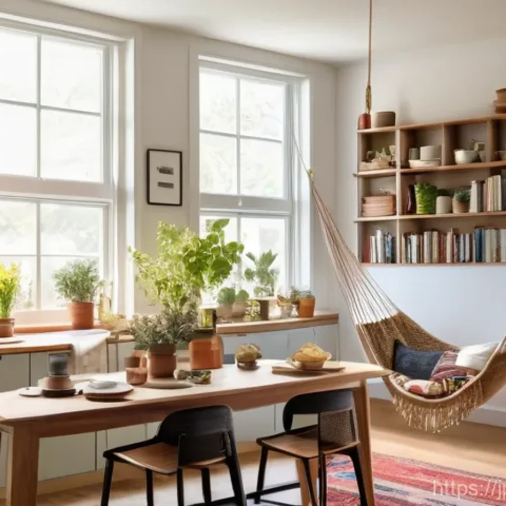 최신 다세대 주거 디자인 트렌드 - **"Shared Living: A Bright, Connected Family Space"**
A brightly lit, modern LDK (Living-Dining-...