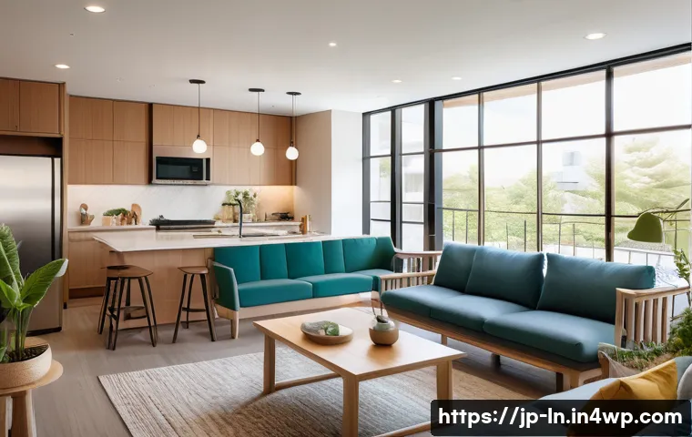 글로벌 다세대 주거 혁신 사례 분석 - A spacious, modern multi-generational shared living space designed to encourage natural interaction ...